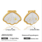 18K Gold Salt Air Seashell Pendant Necklace