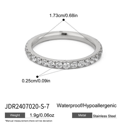 18K Gold and Silver Gem Palette Eternity Ring