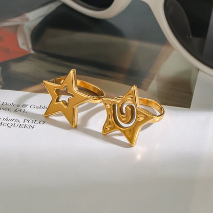 18K Gold Born to Shine Star Statement Ring