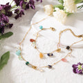 18K Gold Sunkissed Memory Color Beads Chain Necklace