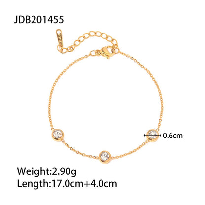18K Gold Minimal Glow Dainty CZ Chain Necklace