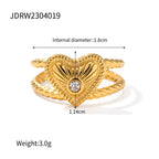 18K Gold Vintage Inspired Heart Ring