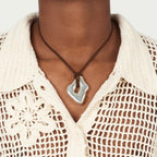18K Gold Free Flow Geometric Statement Pendant Necklace