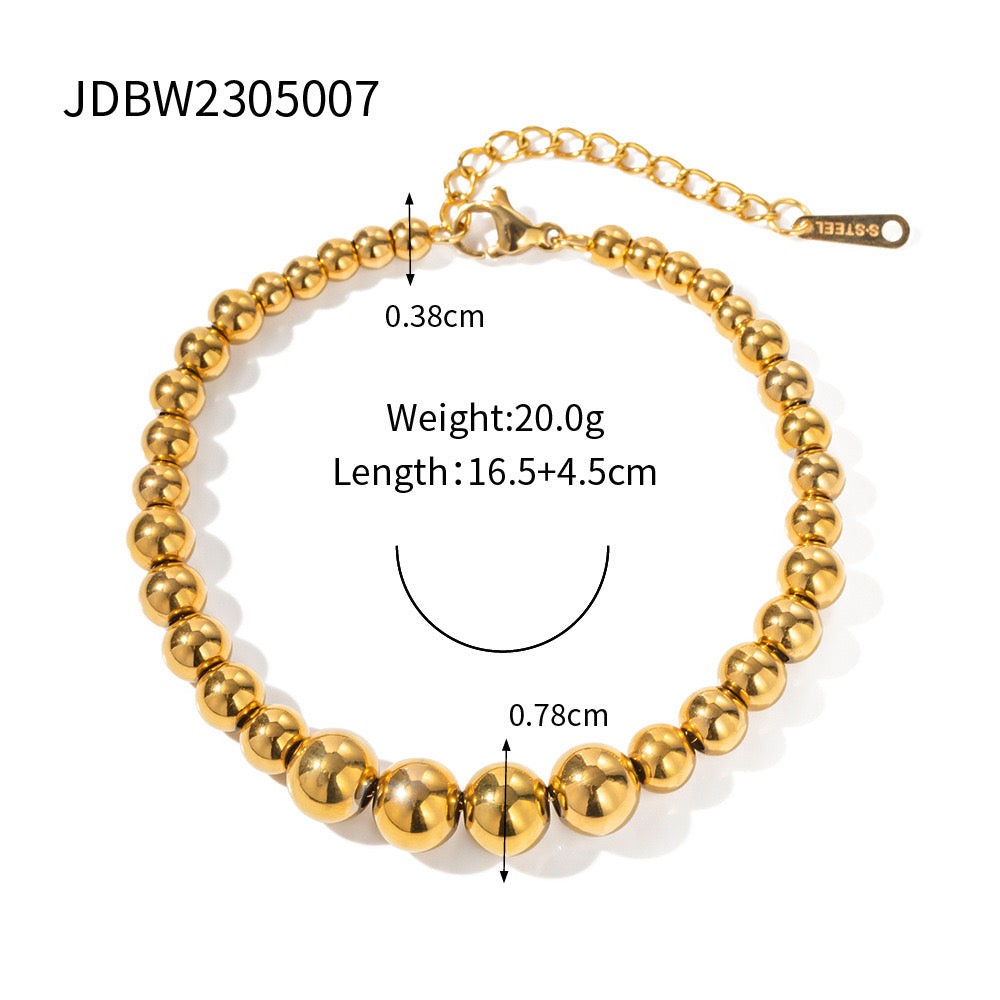 18K Gold Essential Beaded Bracelet