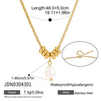 18K Gold Pearl Talk Simple Dainty Pendant Necklace