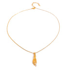 18K Gold Heart in Hand Pendant Necklace