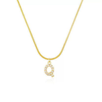 18K Gold Minimalist Glam Initial Necklace