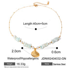 18K Gold Starfish Puka Shell Necklace