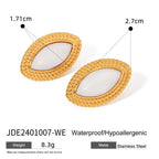 18K Gold Retro Pop Color Statement Stud Earrings
