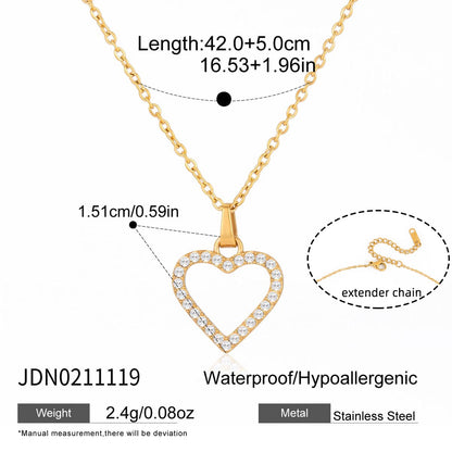 18K Gold Heartstrings Dainty Bling Heart Small Hoop Dangle Huggie Earrings