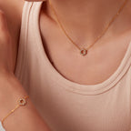 18K Gold Bling Blossom Ring Necklace