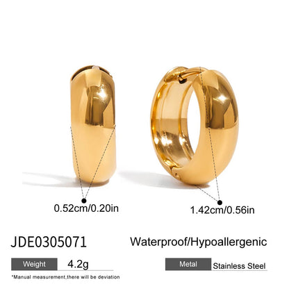 18K Gold Essential Everyday Small Hoop Huggie Earrings