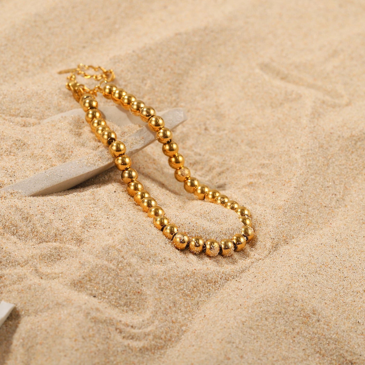 18K Gold Beaded Bracelet