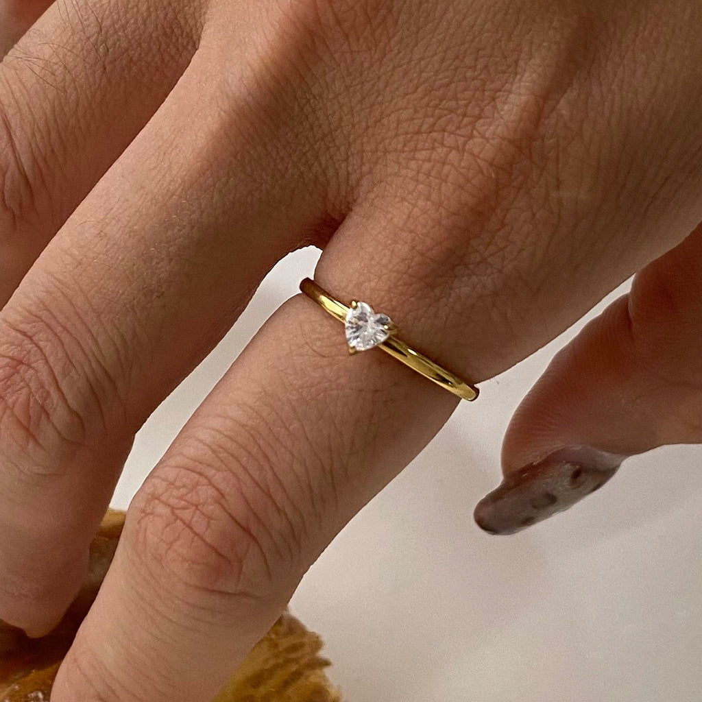 18K Gold Four Leaf Clover Stacking Rings Set