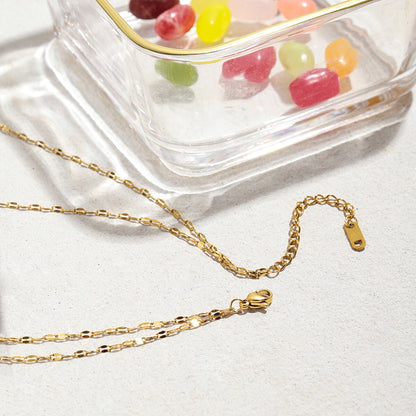 18K Gold Golden Whisper Y Shape Lariat Double Chain Dainty Necklace