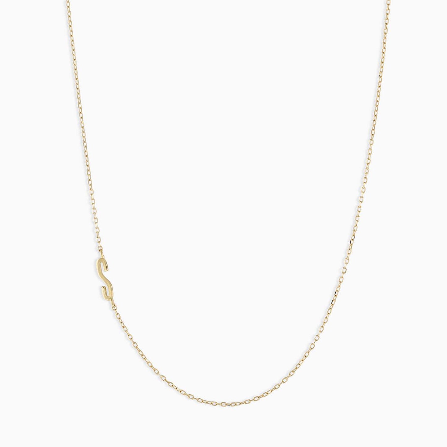 18K Gold Minimalist Initial Choker Necklace