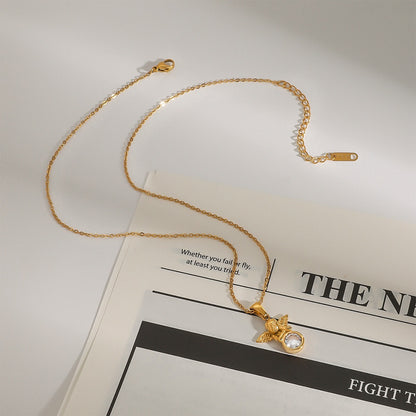 18K Gold Cupid Necklace