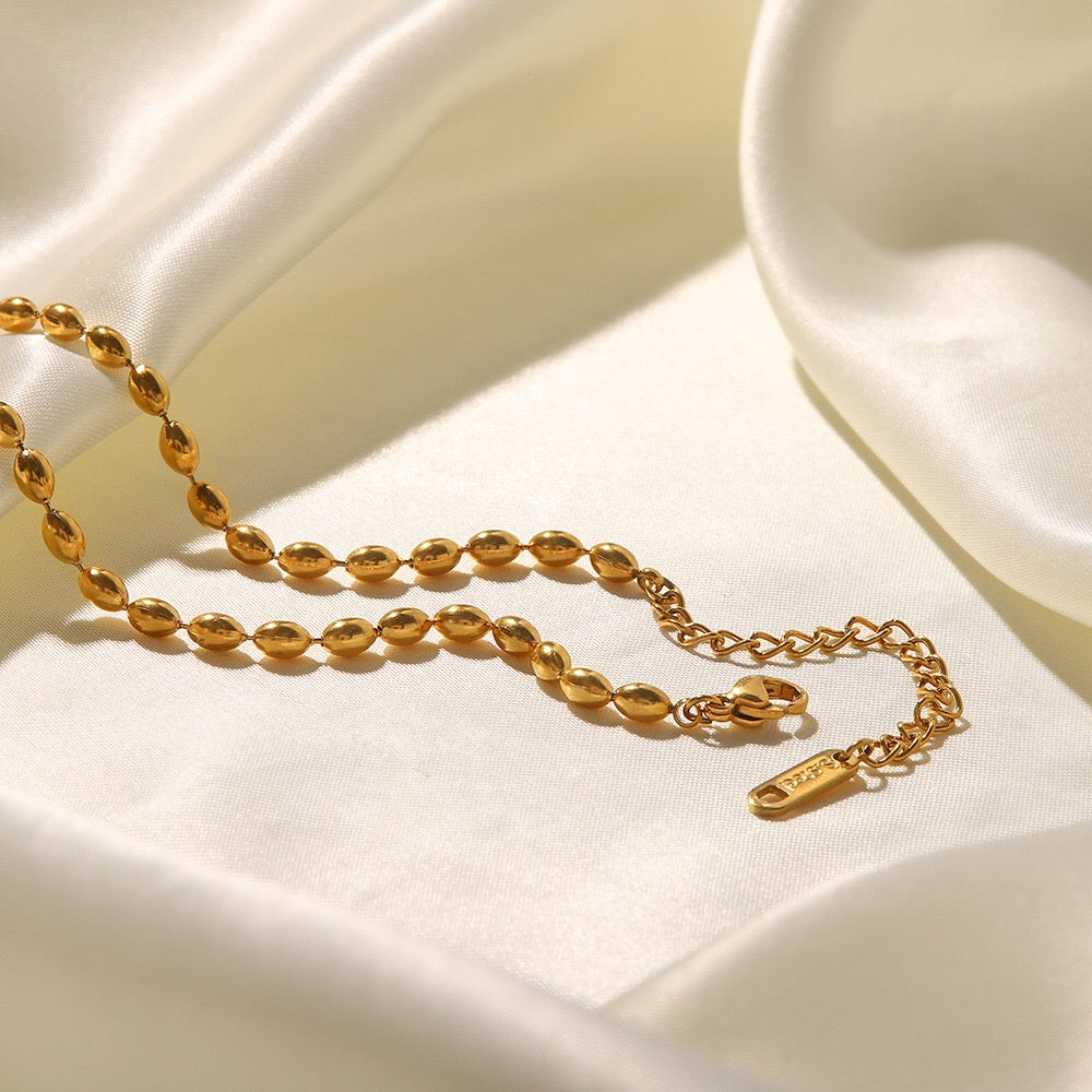 18K Gold Pearl Beaded Bracelet