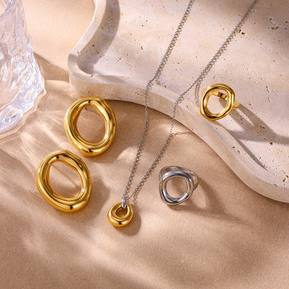 18K Gold Ocean Kissed Bubble Pendant Necklace