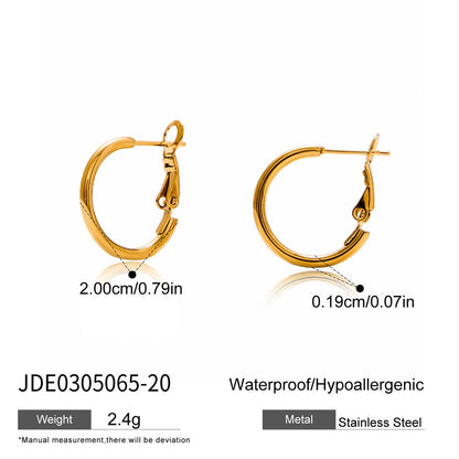 18K Gold and Silver Minimalist Essential Hoop Huggie Earrings
