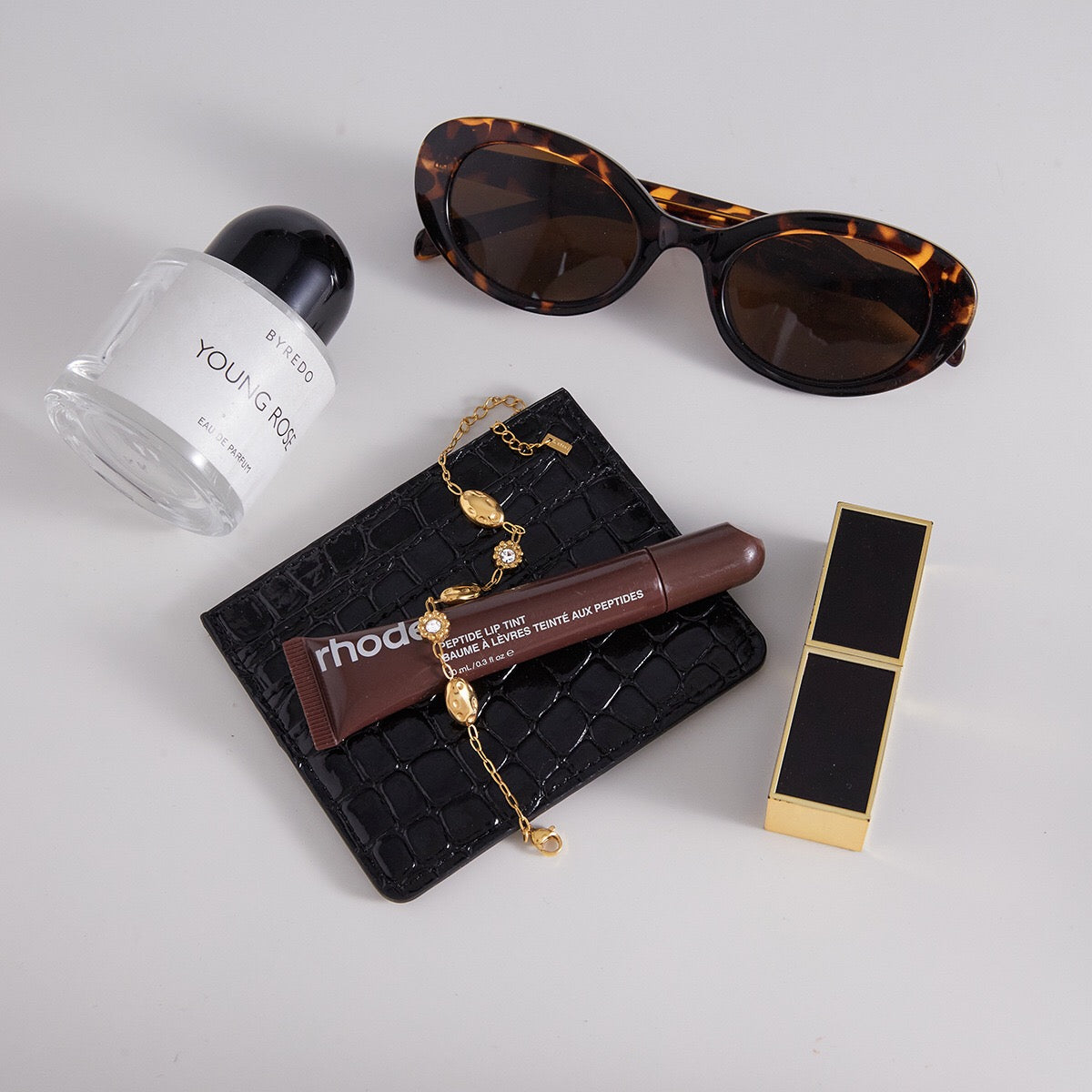 18K Gold Couture Ice Tennis Circle Chain Bracelet Stack