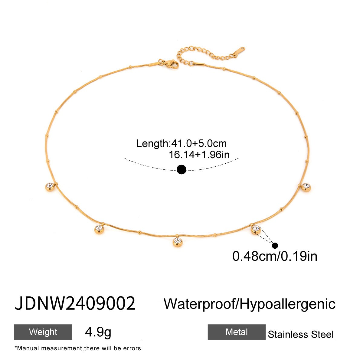 18K Gold Cascading Sun Pedant Paperclip Chain Layered Necklace Set