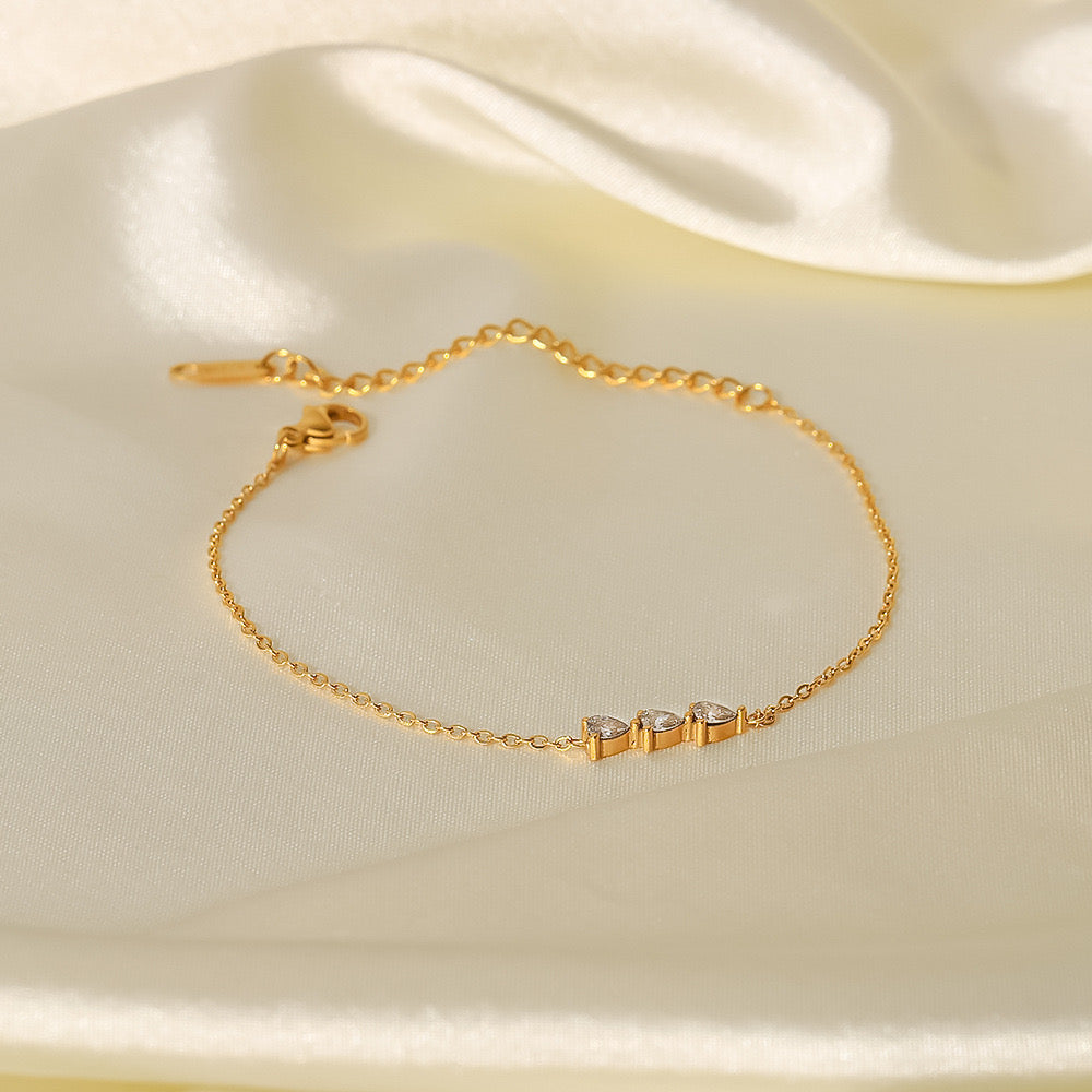 18K Gold Bling Arrow Bracelet