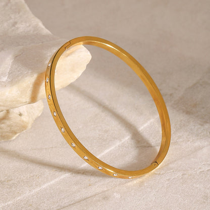 Starry Thin Bangle Gold Bracelet