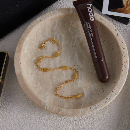 18K Gold Orbit Dainty Chain Bracelet