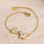 18K Gold Butterfly Bracelet