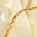 18K Gold Twisted Herringbone Bracelet