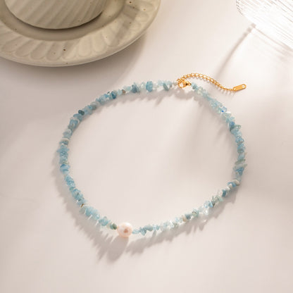 18K Gold Summer Breeze Beaded Pearl Necklace
