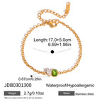 18K Gold Sweet Spark Dainty Chain Color Gem Bracelet Stack