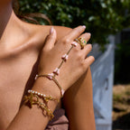 18K Gold Waterproof Pink Butterfly Trendy Hand Jewelry Chain Bracelet