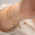 18K Gold Pink Sprinkle Bracelet
