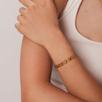 18K Gold Classic Circle Chain Bracelet