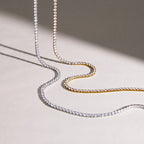 18K Gold and Silver The Socialite Tennis Necklace