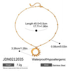 18K Gold Glowing Sun Statement Pendant Necklace