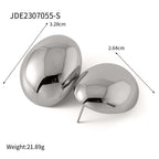 18K Gold Glamour Chunky Statement Stud Earrings