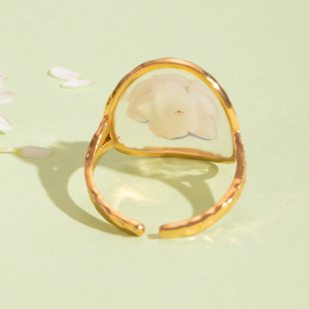 18K Gold Fairy Flower Ring