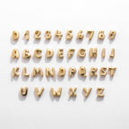 18K Gold and Silver Icon Bubble Letter Initial Custom Name Necklace
