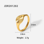 18K Gold Glow Signet Ring