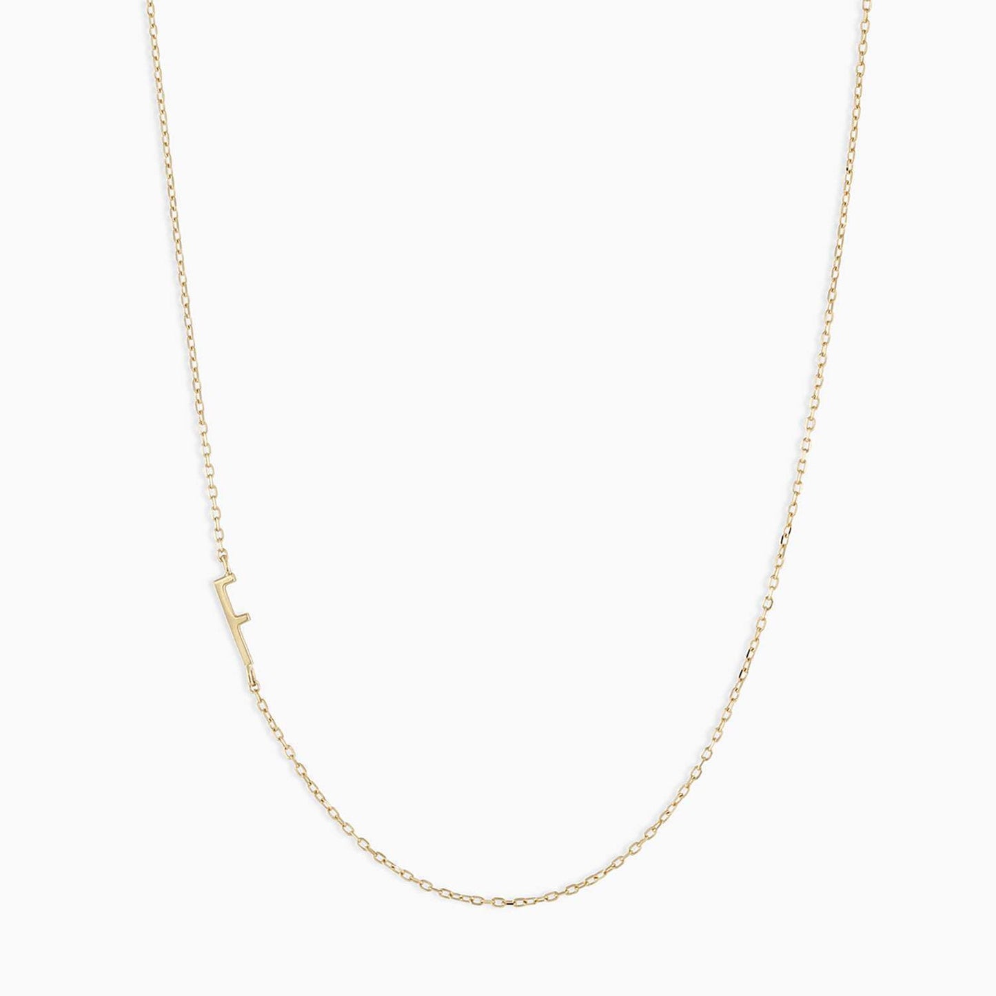 18K Gold Minimalist Initial Choker Necklace