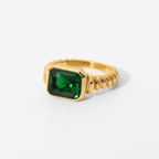 18K Gold Solitaire Statement Cocktail Ring
