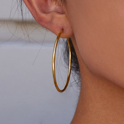 18K Gold and Silver Minimalist Essential Hoop Huggie Earrings