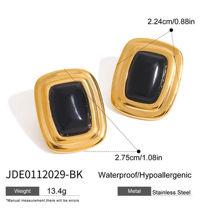 18K Gold Disco Rush Pop Color Statement Stud Earrings