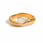 18K Gold Ravish Wavy Form Stacking Rings