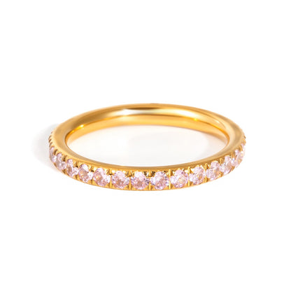 18K Gold and Silver Gem Palette Eternity Ring
