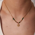18K Gold Sun Spirit Beaded Necklace