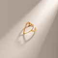 18K Gold Bold Heart Statement Ring